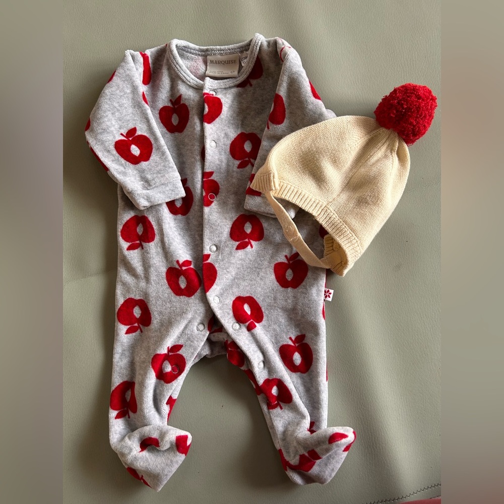Marquise Jammies & Gap Hat 0-3 months